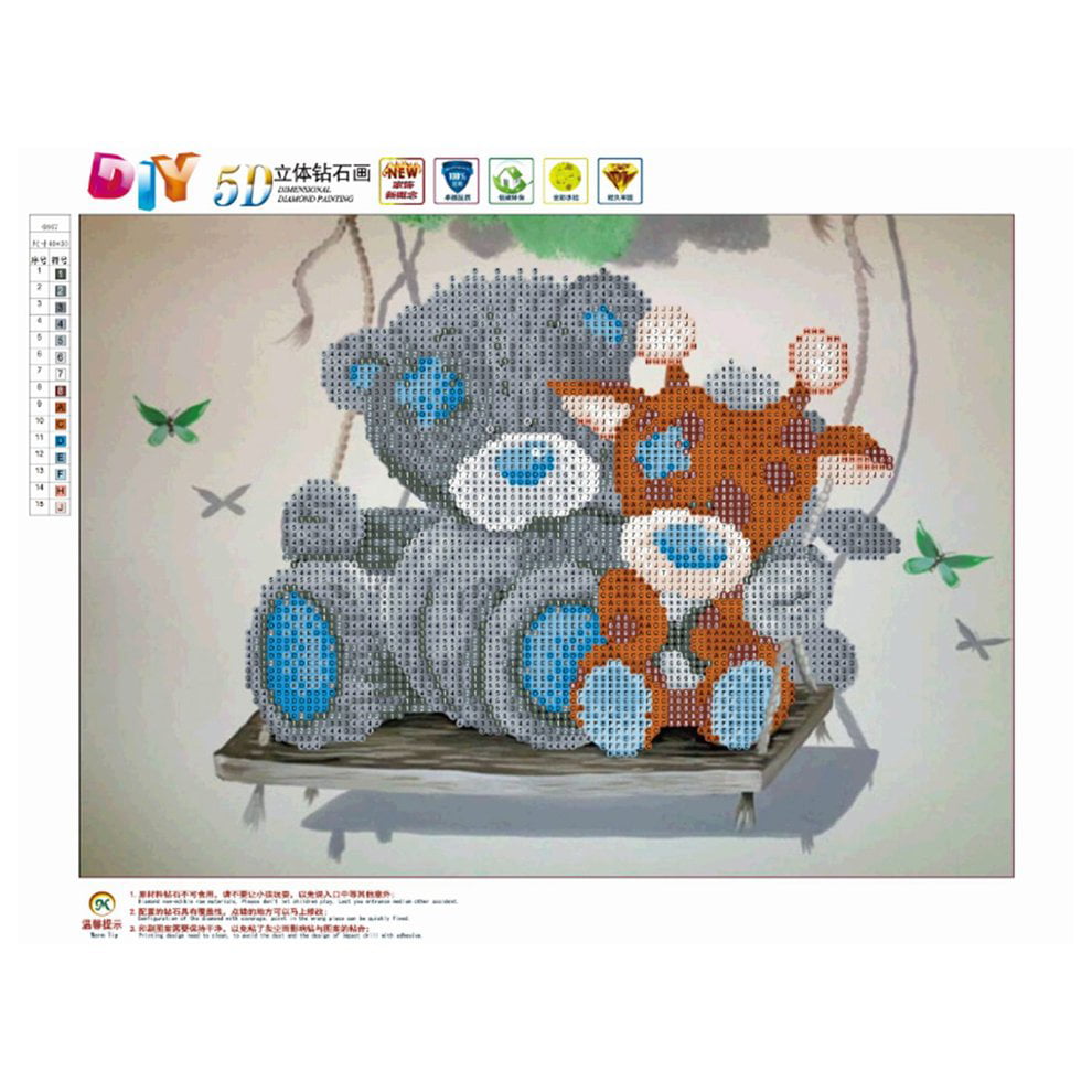 5D DIY Special Shaped Diamond Painting Lion Cross Stitch Mosaic Craft Kits N#S7 