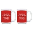 thumbnail image 1 of ThisWear Teaching Gifts Making Teaching Great Again Conservative Educator Gifts 2 Pack 15oz Mugs Cups Red, 1 of 4