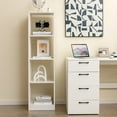 thumbnail image 4 of Gymax 5-Tier Bookshelf Corner Bookcase Storage Display Organizer w/ 4 Cubes, 4 of 10