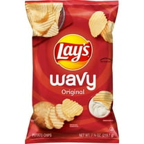 Lay's Wavy Potato Chips, Original Flavor, 7.75 oz Bag(pack of 2)