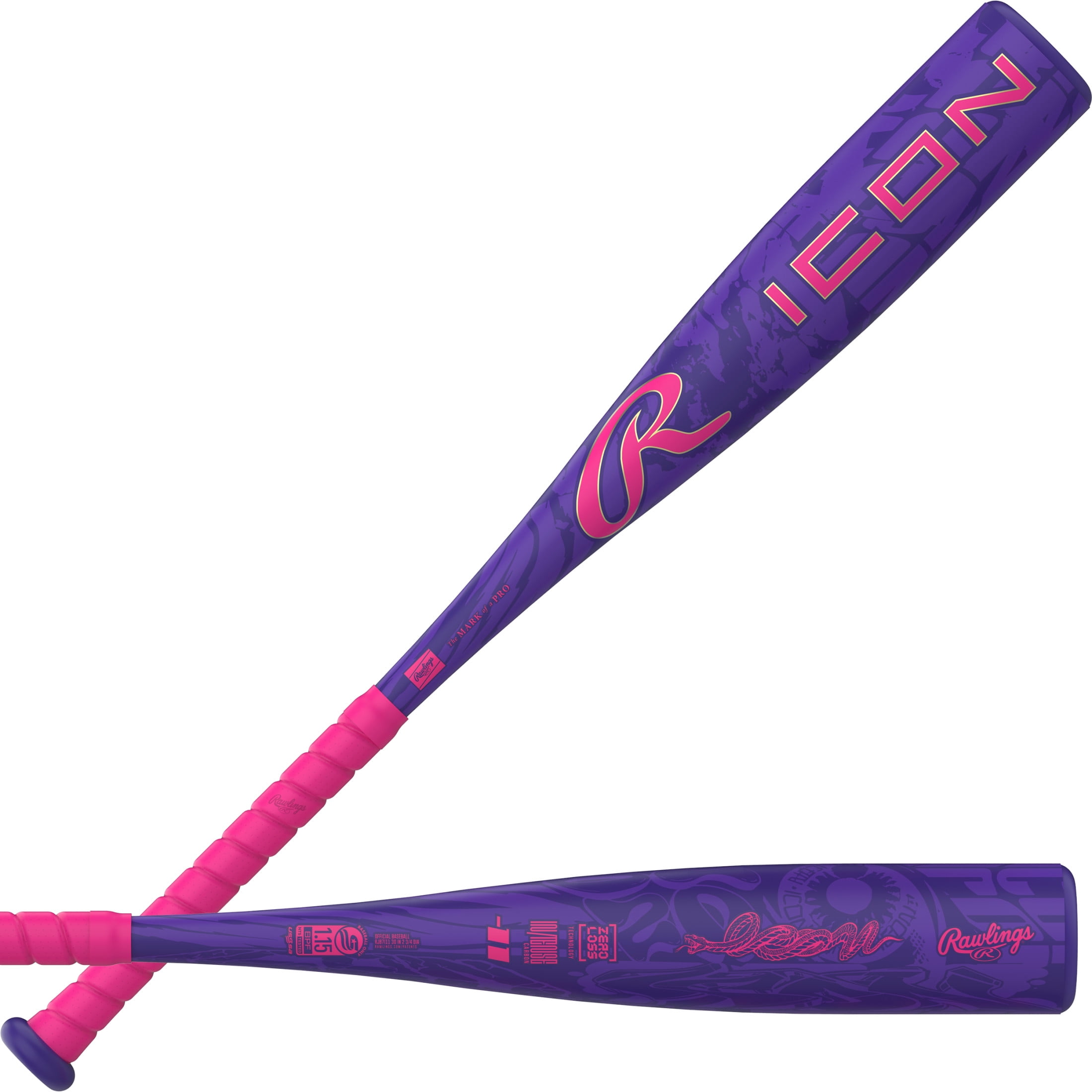 Rawlings | 2027 ICON Junior Big Barrel Baseball Bat | USSSA | 2 3/4" Barrel | 26 Inch | -11