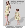 thumbnail image 5 of Soimoi Bird & Flowers Printed, Cotton Satin Spandex Sewing Fabric By The Yard- 54 Inch WideDecorative Fabric For Dresses And Home Accents - Light Yellow, 5 of 5