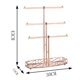 thumbnail image 5 of Rose Gold 3-Layer T-Shaped Jewelry Rack Removable Solid Wood Base Ring Storage Box Earring Necklaces Rings Jewelry Box, 5 of 5