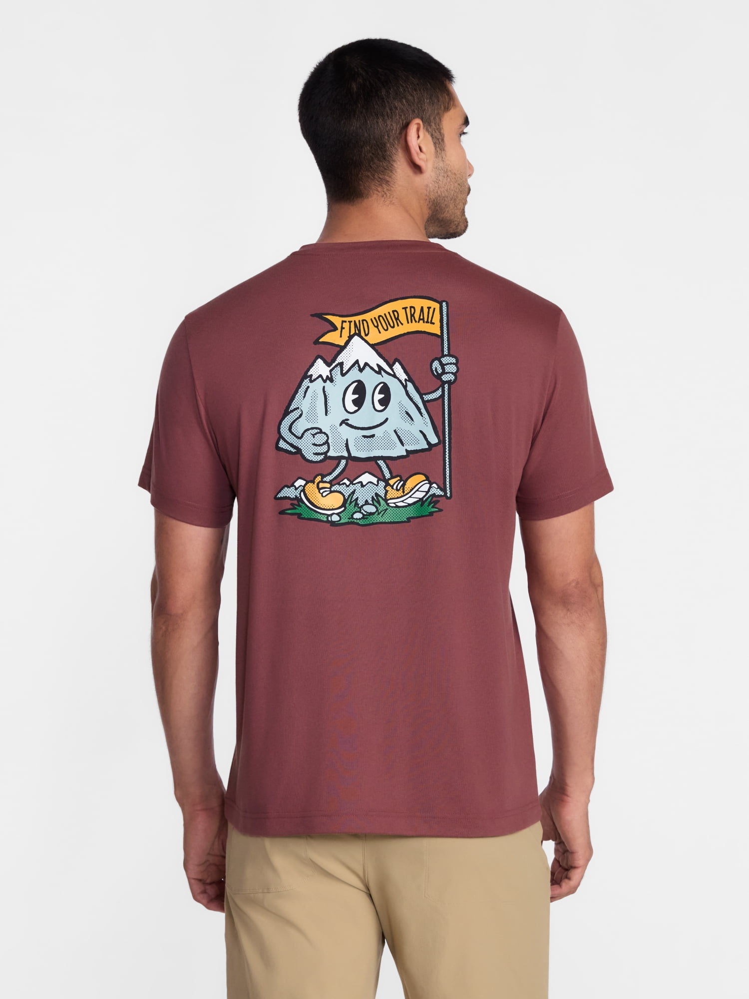 Ozark Trail Men's Active Graphic Tee with Short Sleeves, Sizes S-3XL