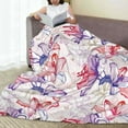 thumbnail image 6 of Pofeuu Lilies Flowers Print Ultra-Soft Micro Fleece Blanket,for Bed Or Sofa,All Season Throw Blankets Flannel Blanket-60"x50", 6 of 7