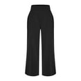 thumbnail image 6 of Straight Leg Suit Pants for Women Stretch High Waisted Yoga Pants Dressy Business Casual Trousers with Pockets, 6 of 9