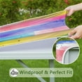 thumbnail image 6 of Colorful Watercolor Stripe Pattern Square Fitted Tablecloth with Elastic Edge,Square Table Cover,Washable Elastic Table Cover for Home Kitchen Party Decor 34"x34", 6 of 6
