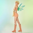 thumbnail image 4 of [Officially Licensed] Winx Club Stella Fairy Costume for Women Orange Top and Shorts with Wings, M, 4 of 14