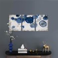 thumbnail image 5 of Abstract Watercolor Wall Painting Pictures for Bathroom Wall Decor Navy Blue Canvas Prints Blue and White Wall Art for Bedroom Kitchen Office 12"x16"x3p, 5 of 6