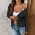 thumbnail image 6 of Garbnen Cardigan Sweaters for Women Lightweight Button Up Long Sleeve Sweaters for Women V Neck Open Front Knit Fashion Clothes Black S, 6 of 6