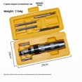 thumbnail image 1 of 7-Piece Impact Screwdriver Bit Set with Yellow Iron Box - Chrome Vanadium Steel Construction for Rust Screw Removal, Durable Hardware Tools Kit for DIY & Professional Use, Compact Storage Case, 1 of 6