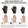 thumbnail image 3 of Fingerless Sheepskin Leather Gloves for Men & Women, Breathable Half Finger Driving Motorcycle Riding Gloves, Lightweight Unlined Gloves for Cycling, Outdoor Activities, Black - M, 3 of 6