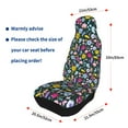 thumbnail image 4 of Gaeub Watercolor Meadow Flowers 2Pack Full Set Car Seat Covers with Soft Padding Universal Auto Front Seats Protector and Cushion Mat, 4 of 7