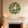 thumbnail image 5 of QuanTara Easter Egg Rattan Wreath Decoration 15.75in, Multicolor Plastic Easter Party Garland, Spring Door Wall Hanging, Holiday Home Decor, 5 of 6