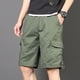 thumbnail image 5 of pstuiky Pantalones cortos de gimnasio para hombre, Pantalones cortos deportivos para hombre, con cinturón, múltiples bolsillos, botones y cremallera, para exteriores, de trabajo, hasta la rodilla., 5 of 8