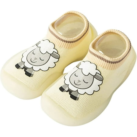 

QWZNDZGR Baby Toddlers Moccasins Anti-Slip Fuzzy Slipper Sneaker Breathable Warm Soft House Shoes Socks Moccasins Crib Shoe