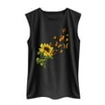 thumbnail image 6 of Fshinging 2025 Women Tank Tops Sunflower Butterfly Print Casual Sleeveless T Shirts Summer Vest Female Tees, 6 of 6