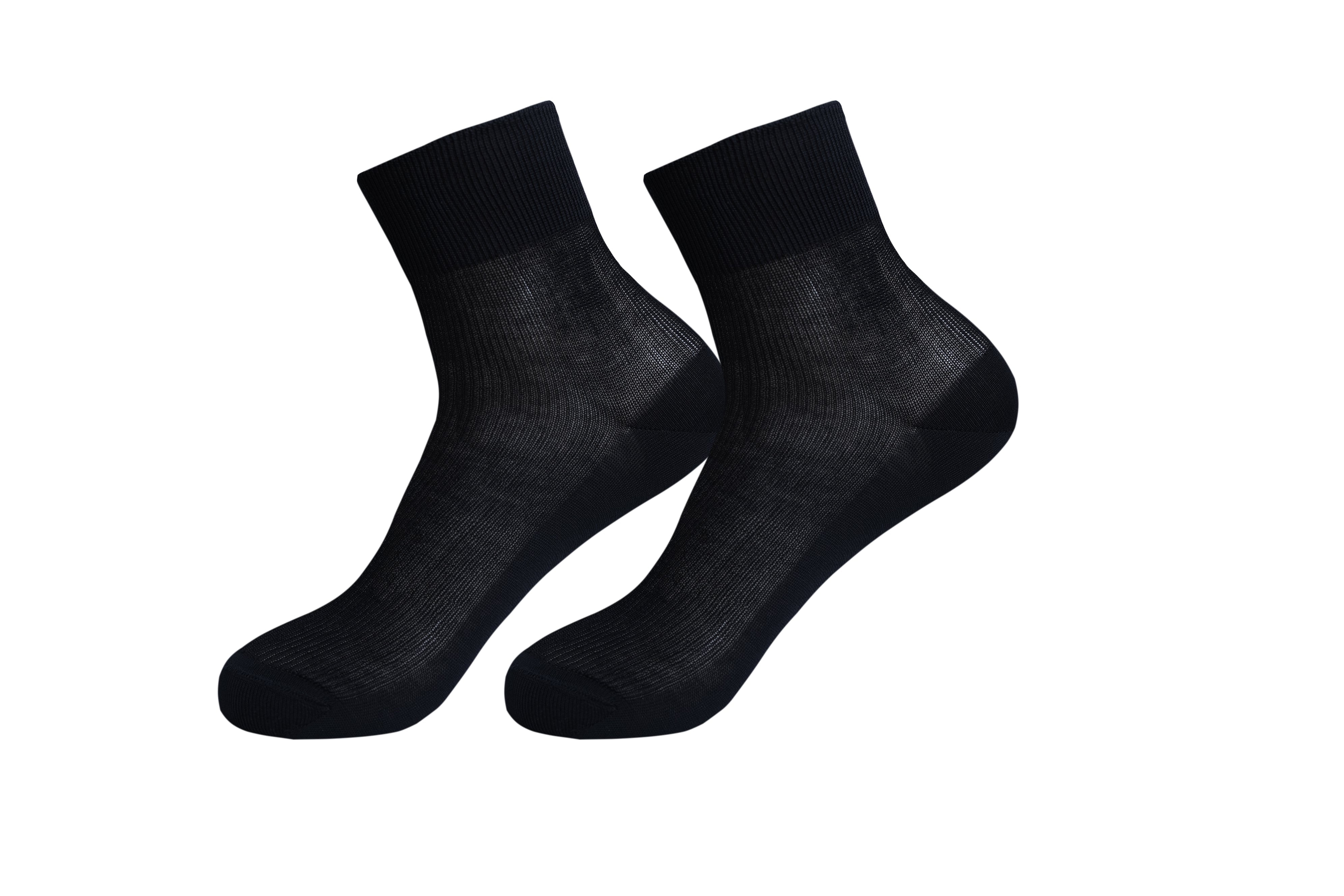 40 Pack of Jordefano Men Black Solid Plain Dress Socks (10-13)