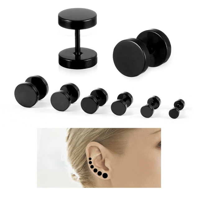 Guardurnaity 6 pares de pendientes para hombre, pendientes portátiles de acero inoxidable, joyas decorativas, tachuelas, accesorios para vestir Ropa, zapatos y accesorios Miscelánea