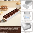 thumbnail image 3 of Molde para tartas TMWEFUSC, molde rectangular para tiramisú, 41,7 x 9,9 x 5,8 cm, aluminio, 3 of 9