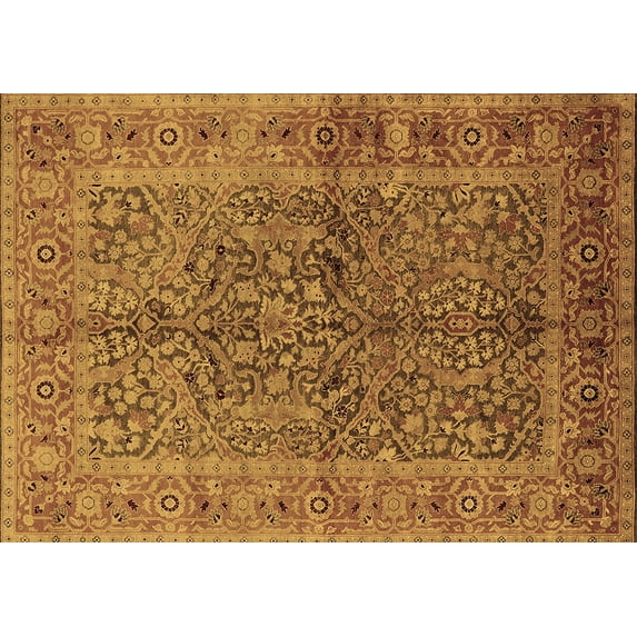 Ahgly Company Indoor Rectangle Oriental Brown Industrial Area Rugs, 6' x 9'