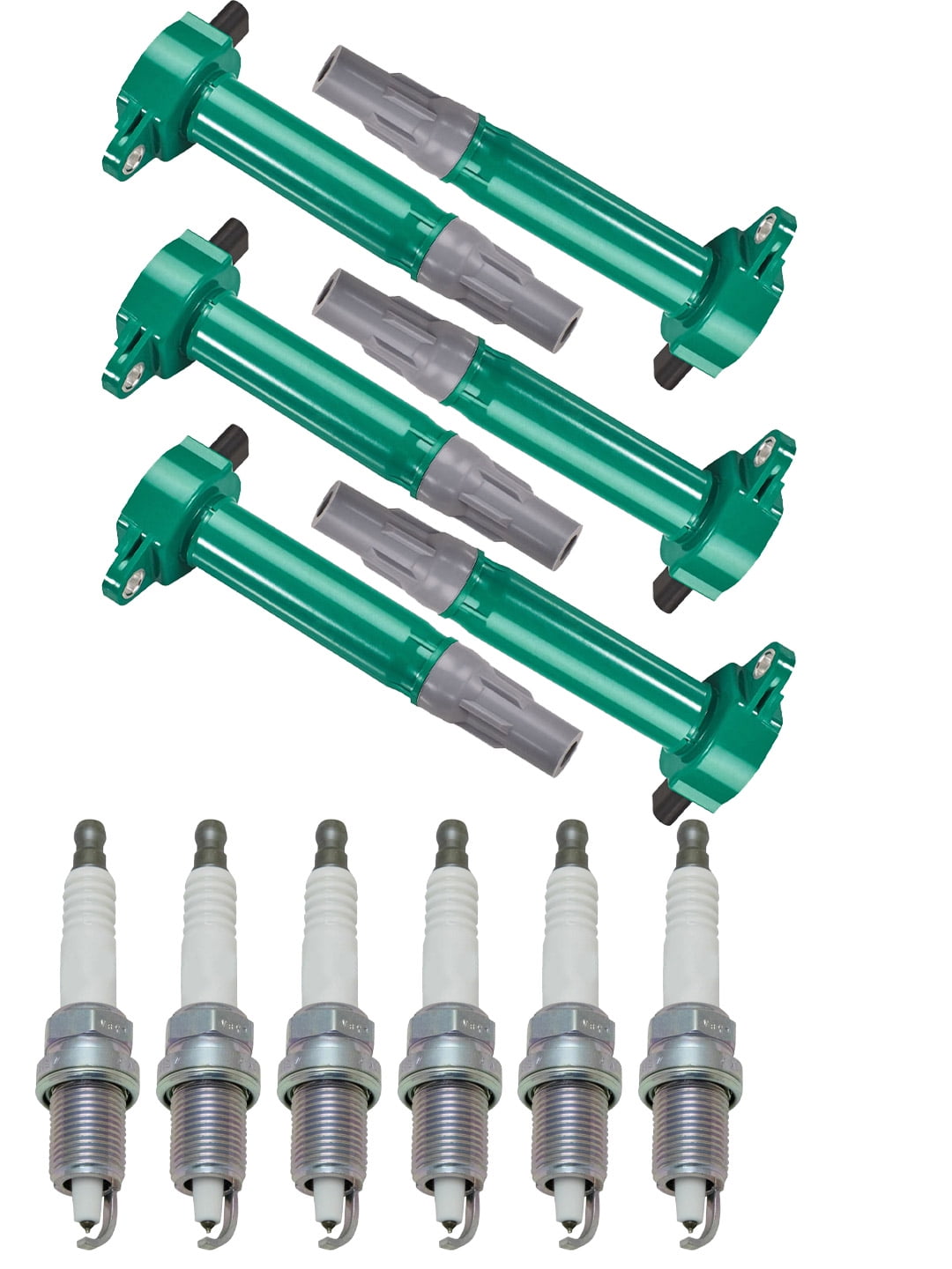 Set of 6 ISA Green Color Igntion Coils and 6 NGK Spark Plugs Compatible  with 2006-2010 Chrysler 300 C SRT8 Sedan 4-Door 6.1L 6059CC 370Cu. In. V8  GAS OHV Replacement for UF502 - Walmart.com - Walmart.com