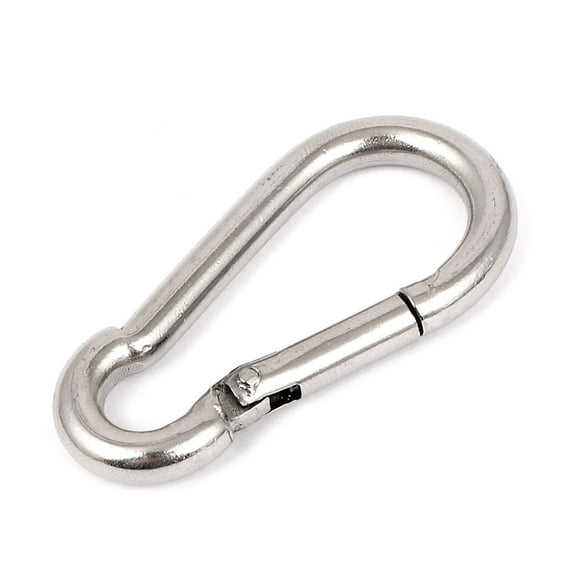 Unique Bargains Metal D Ring Chain Clip Camping Keyring 5mm Thickness Carabiner Hook