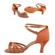 thumbnail image 3 of Zapato de baile LHCER Zapatos de salón cómodos y duraderos cha-cha para mujer color Marrón oscuro, 3 of 8