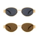 thumbnail image 3 of Gafas de Sol Retro Ovaladas BUTABY Oro Gris y Oro Marrón UV400, 3 of 6