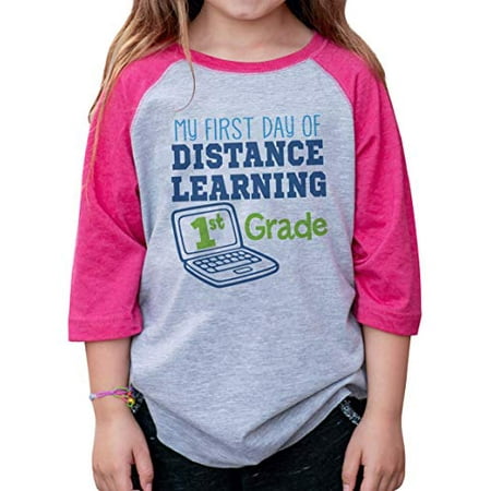 

7 ate 9 Apparel Girls Distance Learning 1st Grade Pink Shirt