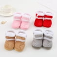 thumbnail image 5 of Liyamei Unisex Baby Cotton Booties Non- Sole for Toddler Boys Girls Winter Warm Socks Shoes Size 0-6 Months, 5 of 5