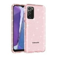 thumbnail image 2 of Glitter Clear Case for Samsung Galaxy A03s, Shining Sparkle Bling Military Grade Soft TPU Anti-Scratch Shockproof Cover Full Coverage Non-Yellowing Non-Slip Translucent Slim Lightweight Case,Pink, 2 of 5