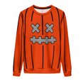 thumbnail image 6 of yoeyez Womens Oversized Sweatshirts Fleece Halloween Crewneck Sweatshirt Comfy Fall Warm Fashion Pullover Tops Gray,M, 6 of 7