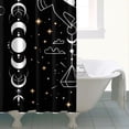 thumbnail image 4 of Black Gothic Sun Moon Hand Pattern Shower Curtain 72"x84" ,Bathroom Decorative Shower Curtains Set with 12 Hooks,Modern Waterproof Washable Shower Curtain, 4 of 6