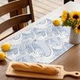 thumbnail image 3 of Placemats Set of 4, Blue Waves Place Mats Ocean Lines Stripes Tablemats Washable Placemat Table Decoration for Kitchen Table Dinner Party Home Decor Indoor Outdoor 13x19 Inch, 3 of 9
