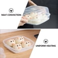 thumbnail image 4 of Shisuyan 2Pcs Steamer Baskets Dim Sum Steamed Racks Microwave Oven Special Boxes (White), 4 of 9