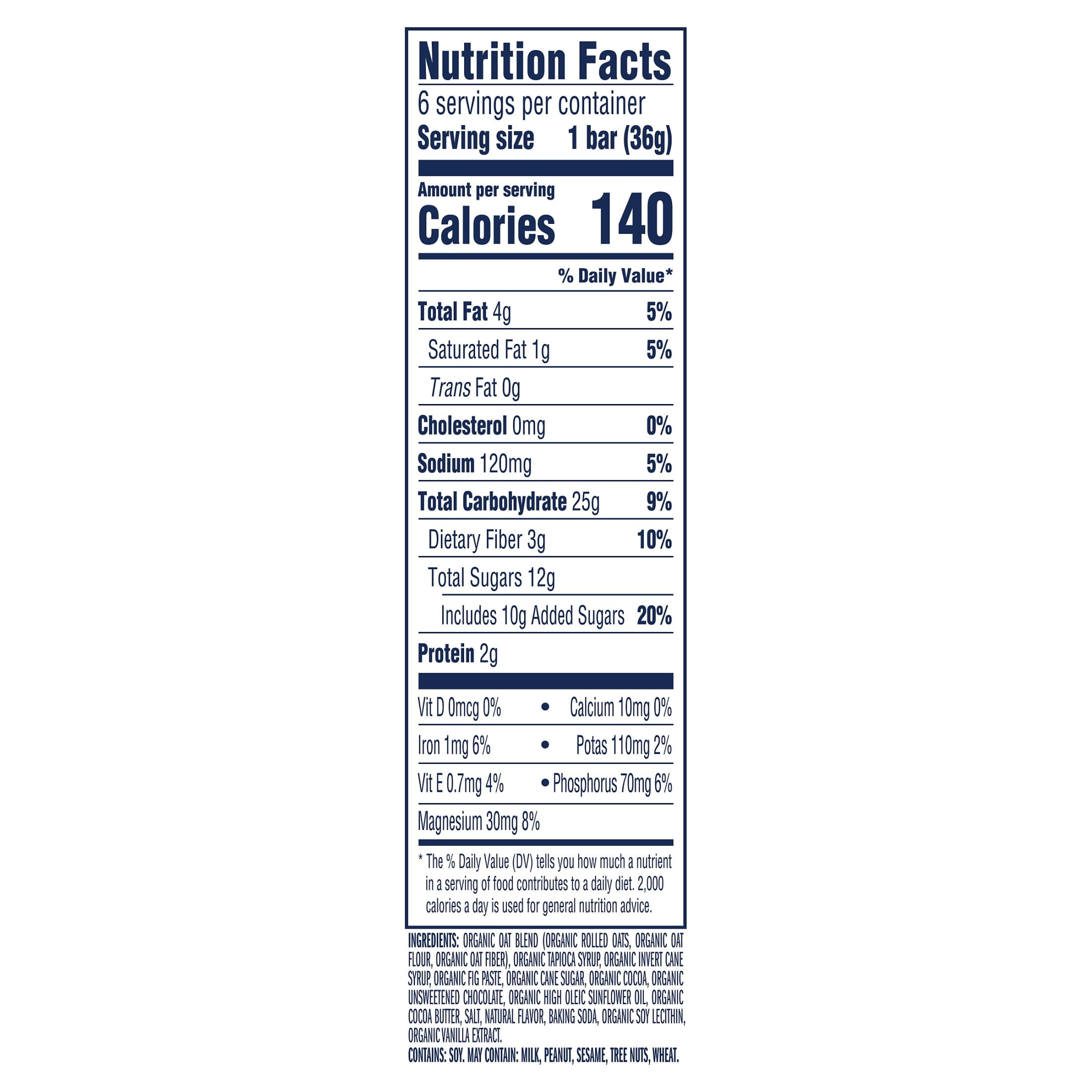 (9 pack) Zbar Chocolate Brownie Soft-Baked Energy Snack Bars, Organic Granola Bars, Snacks for Kids, 6 count