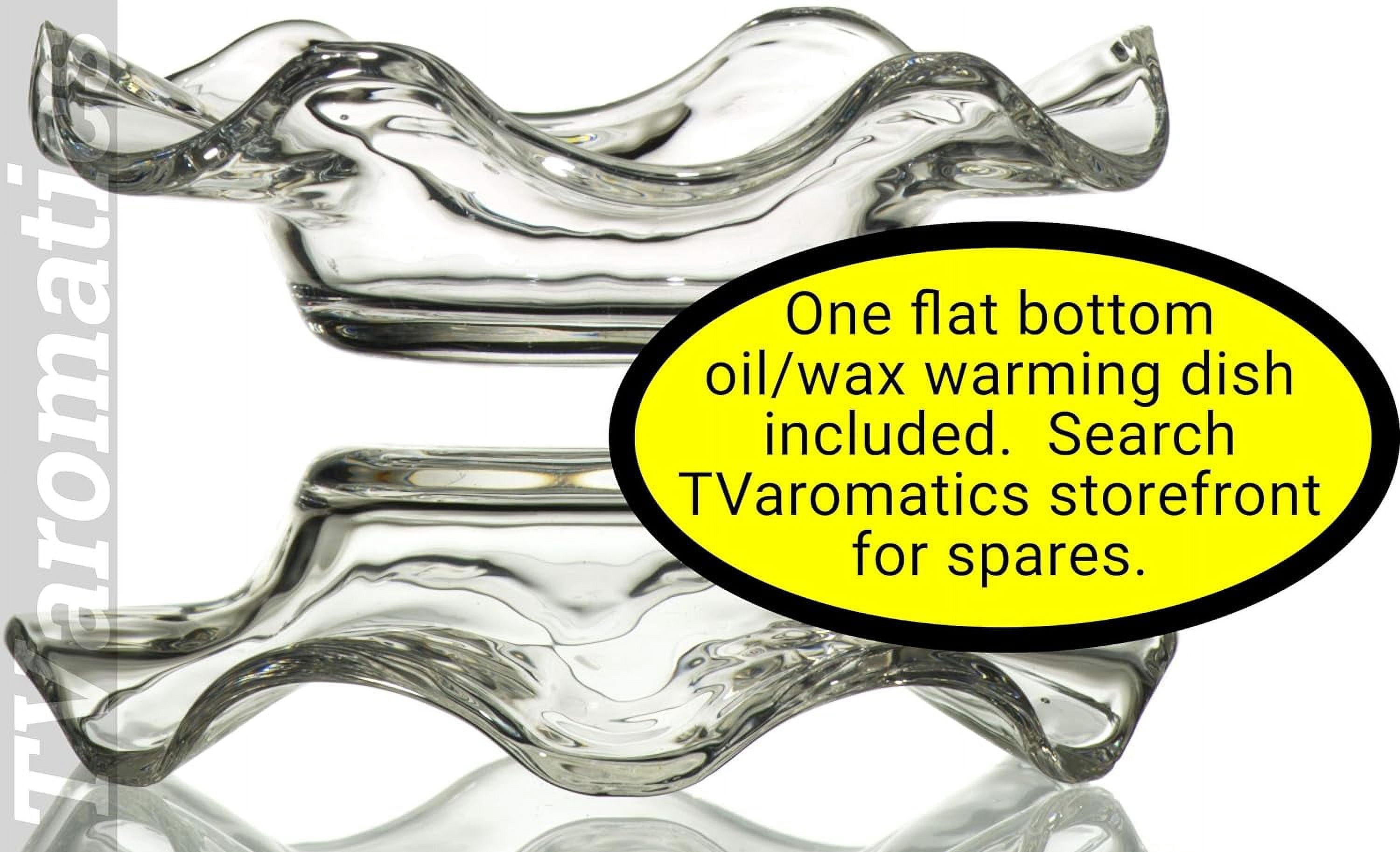 Clear Flared Glass Electric Aroma Lamp Oil and Wax Warmer