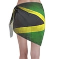 thumbnail image 2 of Womens Jamaican Flag Coverups Beach Short Sarong Sheer Chiffon Cover Up Bikini Wraps, 2 of 7