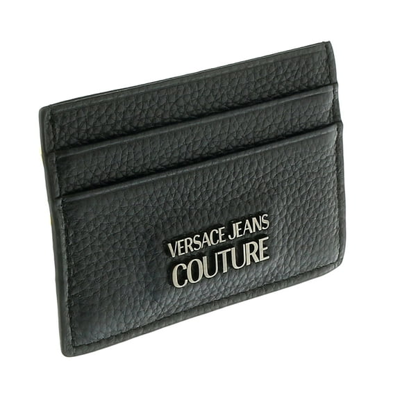 Versace Jeans Couture Black/Silver Small  Classic Flat Cardholder for mens