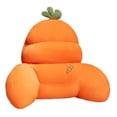 thumbnail image 4 of Cojín de respaldo Cojín de silla con reposabrazos Cojín de cintura para la comodidad de la cama Respaldo de felpa Naranja, 4 of 9
