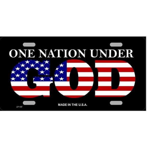 One Nation Under God Metal Novelty License Plate LP-137