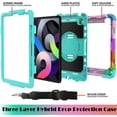 thumbnail image 3 of Funda para iPad Air 4 de 10,9 pulgadas, funda para iPad Pro de 11 pulgadas 2020/2018, funda resistente a prueba de golpes de 3 capas para iPad para niños con portalápices/soporte giratorio/correa de, 3 of 5