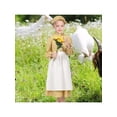 thumbnail image 2 of Girls Dress 3 Piece Set Apron Bonnet Pioneer Costume Floral Peasant Retro 5 Years, 2 of 9