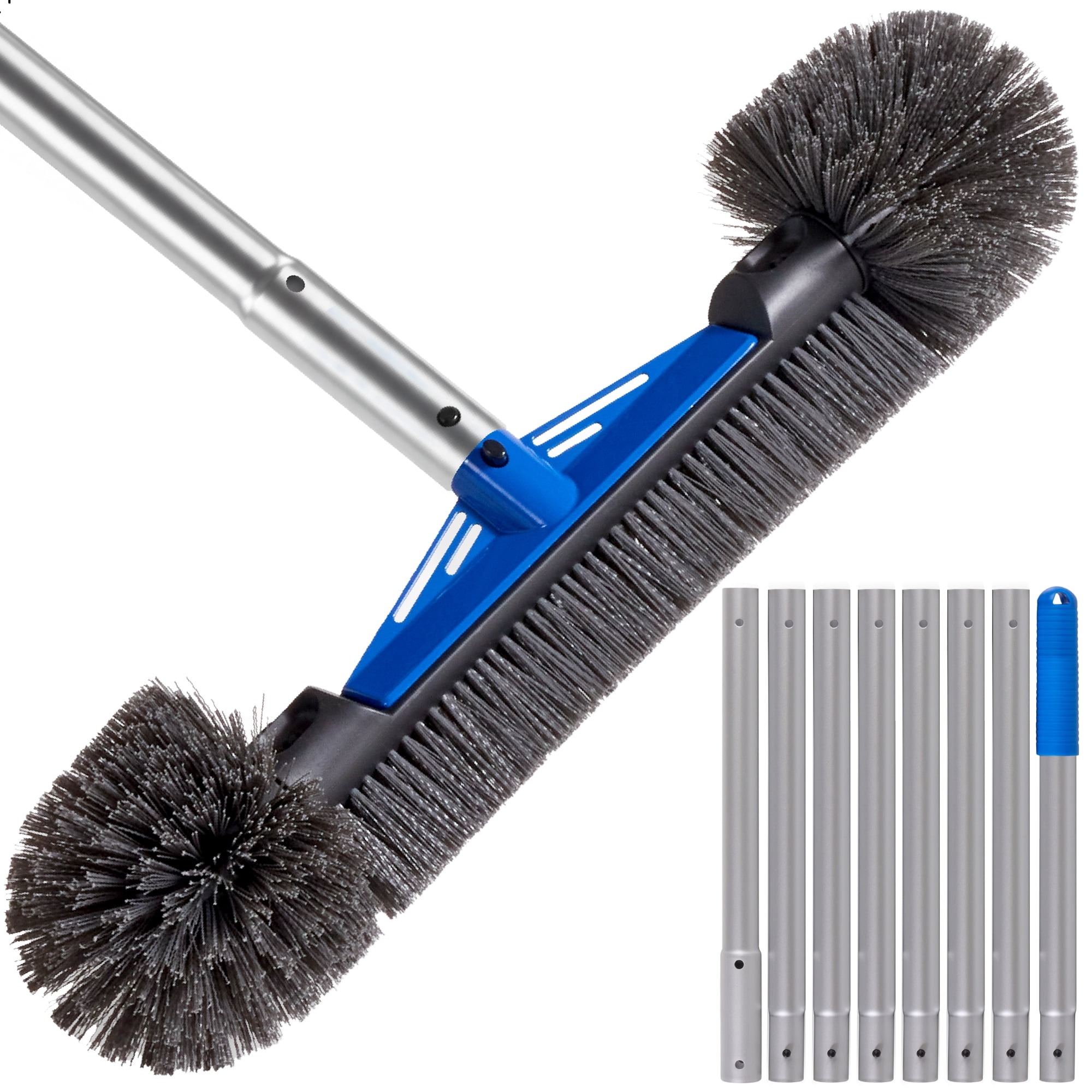 Best Choice Products 20" Pool Brush with 9 ft Aluminum Pole Heavy-Duty Swimming Pool Wall & Floor Cleaning Set
