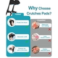 thumbnail image 3 of Muletas para adultos con acolchado elástico para codos y manos. Muletas plegables para antebrazo que aumentan la comodidad al caminar (negras)., 3 of 5