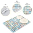 thumbnail image 3 of Yayeee Dish Drying Mat for Kitchen Counter 16"x18" Microfiber Absorbent Pad, Small Pastel Pattern, 3 of 7