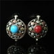 thumbnail image 4 of COLGANTE VINTAGE GRANDE 16 "COLR TURQUESA - Azul, tal se describe Zulema  Collar colgante, 4 of 8