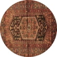 thumbnail image 1 of Ahgly Company Indoor Round Persian Brown Traditional Area Rugs, 3' Round, 1 of 4