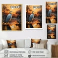 thumbnail image 4 of Designart "Heron Silent Waters Painting II" Animals Floater Framed Wall Art Print, 4 of 7